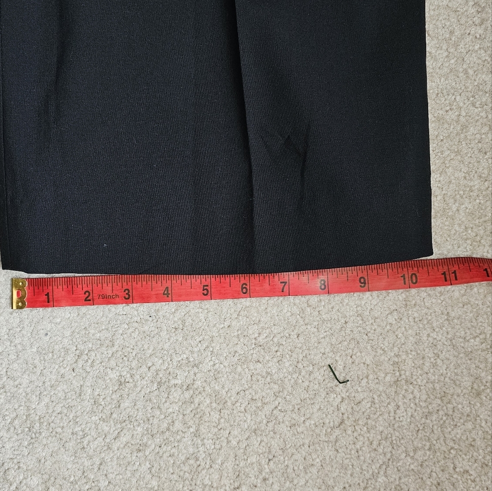 Cropped Black Pants, wide leg, women's black going out trousers - Picture 8 of 10